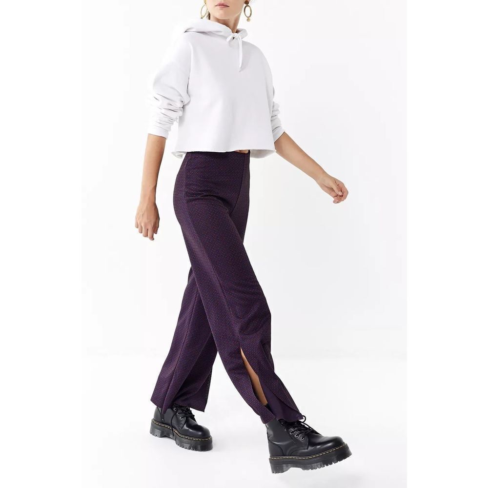 Urban Outfitters Purple Wide-Leg Trousers